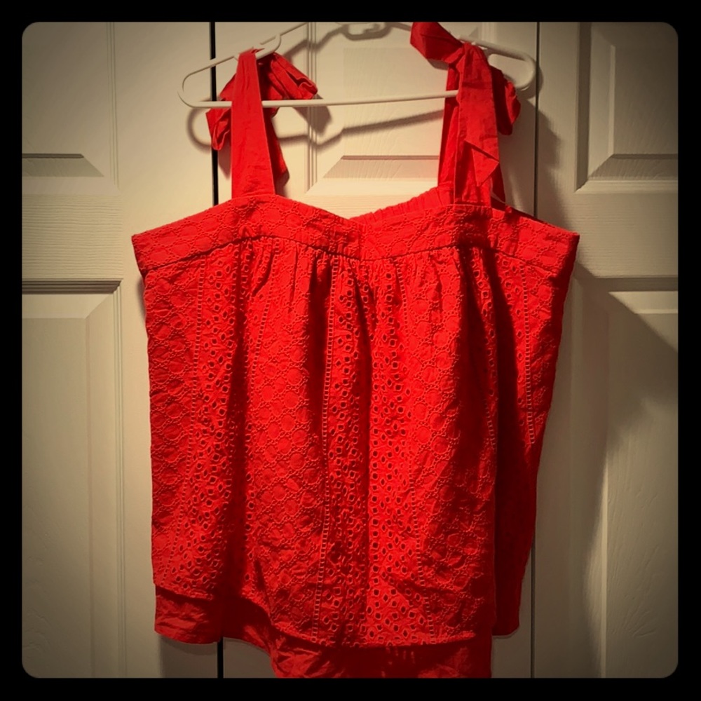 NWOT Rachael Rachael Roy eyelet tank shirt